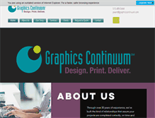 Tablet Screenshot of graphicscontinuum.com